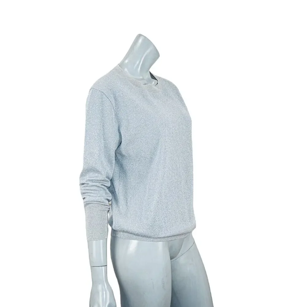 J.Crew Collection Metallic sparkle Crew Pullover gray size Small